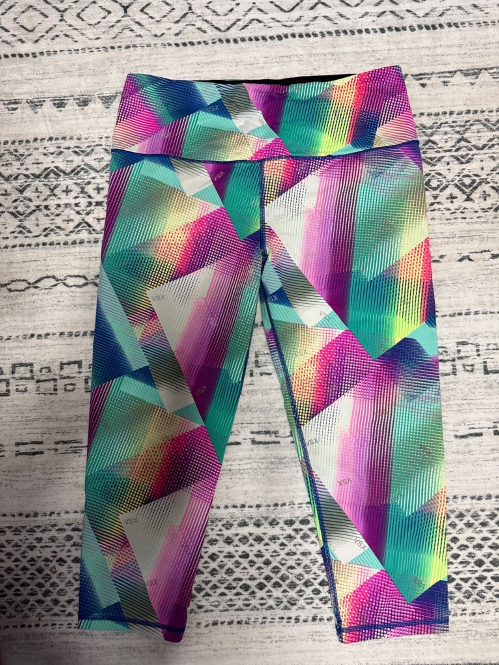 Victoria's Secret Multicolor Geometric Capri Leggings